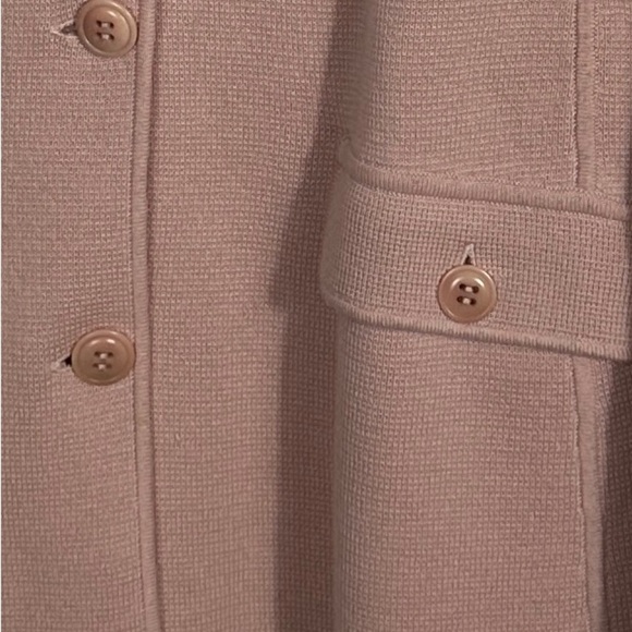 Talbots size small blush colored button up sweater, cotton/rayon, spring, layer - Picture 2 of 11